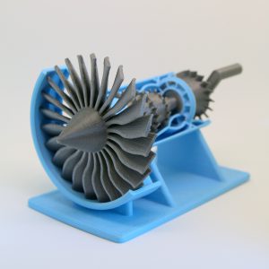 PLA printed part - engine turbine